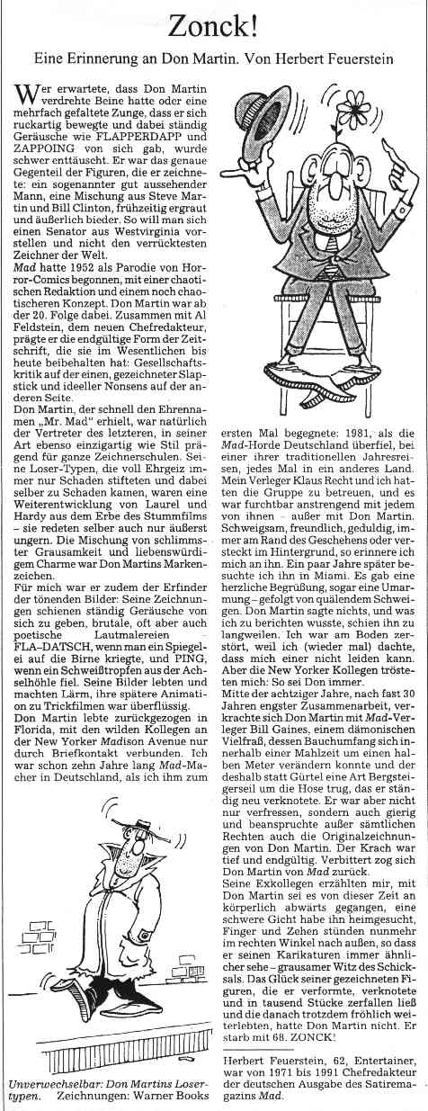 aus der Sueddeutschen Zeitung vom 11.1.2000, Seite 19
